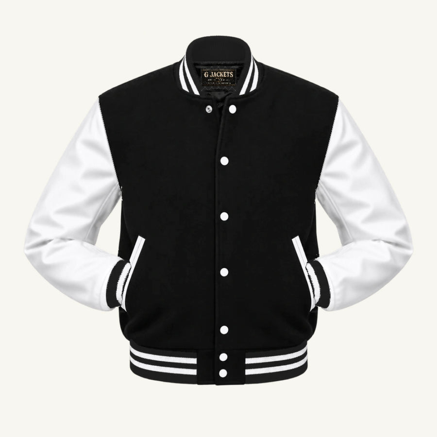 Classic Wool & Genuine Leather Varsity Jacket