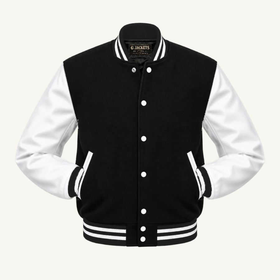 Classic Wool & PU Leather Varsity Jacket