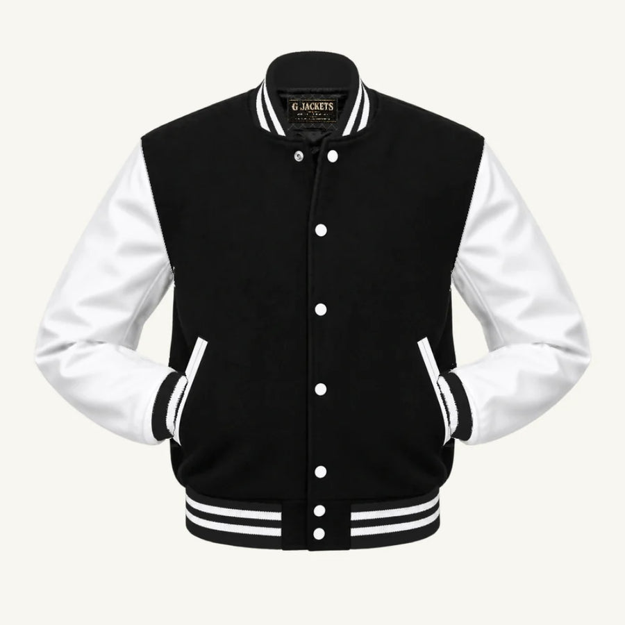 Kids Classic Wool & PU Leather Varsity Jacket